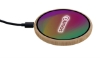 SCX Innovative Design™ Full-Color Bamboo 15W Wireless Charger - Side