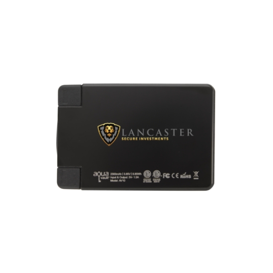 AquaVault® ChargeCard Power Bank 2,300 mAh - Black