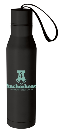 Vacuum Insulated Bottle with Carry Loop - 18 oz. - Black