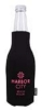 Koozie® Zip-Up Bottle Cooler with Opener - Black