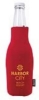 Koozie® Zip-Up Bottle Cooler with Opener - Red