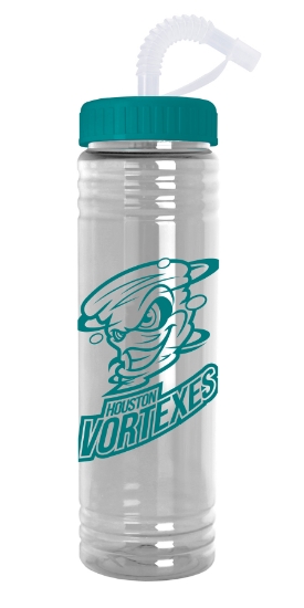 Garyline® Slim Fit Water Bottle With Straw Lid - 24 oz. - Teal