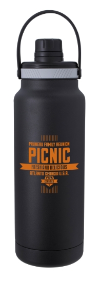 Good Value™ Energetic Vacuum Sport Bottle with Hanger - 33 oz. - Black