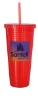 Good Value™ Square-Pattern Double-Wall Tumbler - 23 oz. - Red