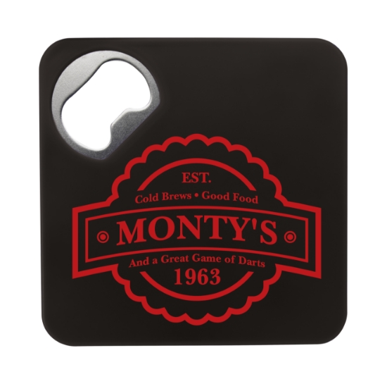 Good Value™ Bottle Opener Coaster - Black