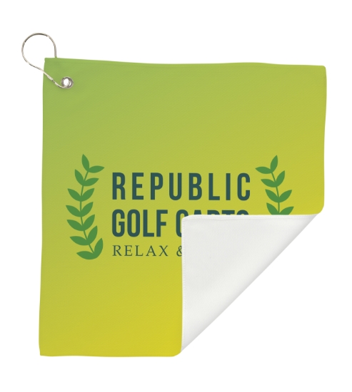 Universal Source® Full-Color Golf Towel - Small - White
