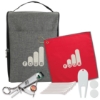 Heathered Shoe Bag Golf Kit - Red