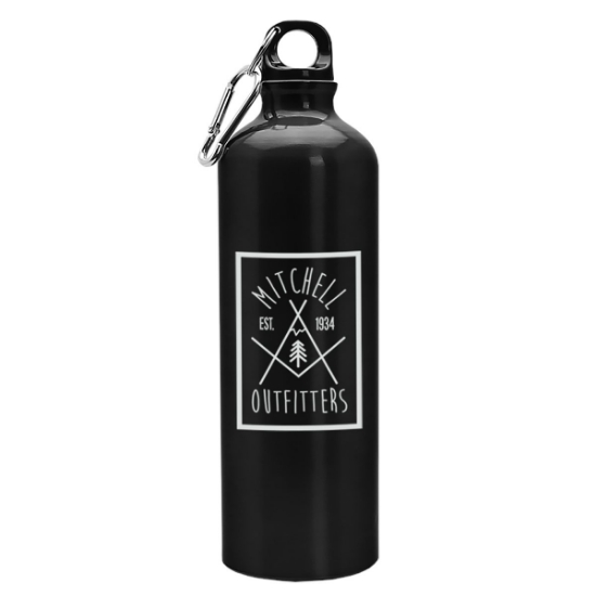 Garyline® Excursion Aluminum Bottle with Carabiner - 25 oz. - Black