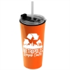 Garyline® Roadmaster Travel Tumbler with 2-in-1 Lid with Straw - 18 oz. - Orange