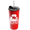 Garyline® Roadmaster Travel Tumbler with 2-in-1 Lid with Straw - 18 oz. - Red
