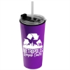 Garyline® Roadmaster Travel Tumbler with 2-in-1 Lid with Straw - 18 oz. - Violet