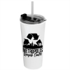 Garyline® Roadmaster Travel Tumbler with 2-in-1 Lid with Straw - 18 oz. - White