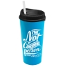 Garyline® Roadmaster Travel Tumbler with Sip Lid and Straw - 20 oz. - Cyan