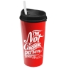Garyline® Roadmaster Travel Tumbler with Sip Lid and Straw - 20 oz. - Red