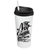 Garyline® Roadmaster Travel Tumbler with Sip Lid and Straw - 20 oz. - White
