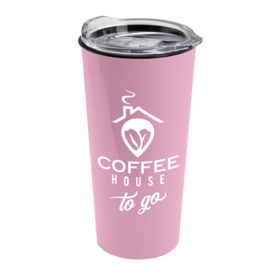 Garyline® Roadmaster Travel Tumbler with Slider Lid - 18 oz. - Awareness Pink