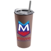 Garyline® Roadmaster Travel Tumbler with Slider Lid and Straw - 18 oz. - Mocha Mousse