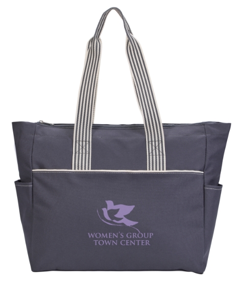 Atchison® Stripe Diaper Tote-Pack - Gray