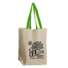 Garyline® Brunch Cotton Grocery Tote - Natural with Lime Green