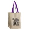 Garyline® Brunch Cotton Grocery Tote - Natural with Violet