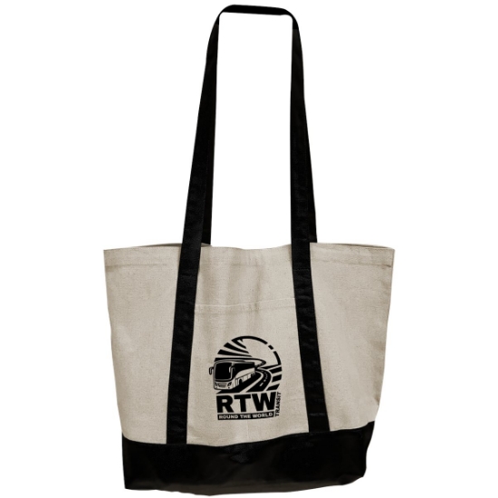 Garyline® Mega Cotton Tote - Natural with Black