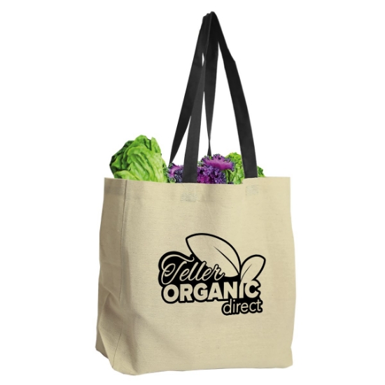 Garyline® Natural Cotton Canvas Tote - Natural with Black