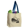 Garyline® Natural Cotton Canvas Tote - Natural with Blue
