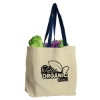 Garyline® Natural Cotton Canvas Tote - Naturalwithnavyblue