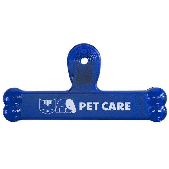 Garyline® 6" Bone-Shaped Bag Clip - Translucent Blue