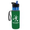 The Lifeguard - 24 Oz. Pete Bottle With Flip Straw Lid - Translucent Blue