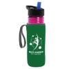The Lifeguard - 24 Oz. Pete Bottle With Flip Straw Lid - Translucent Fuschia