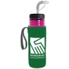Garyline® Lifeguard Bottle with Straw Lid and Insulated Caddy - 24 oz. - Translucent Fuschia