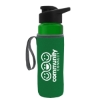 Garyline® Wave Tritan® Bottle with Drink-Thru Lid and Insulated Caddy - 24 oz. - Translucent Green