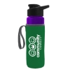 Garyline® Wave Tritan® Bottle with Drink-Thru Lid and Insulated Caddy - 24 oz. - Translucent Violet