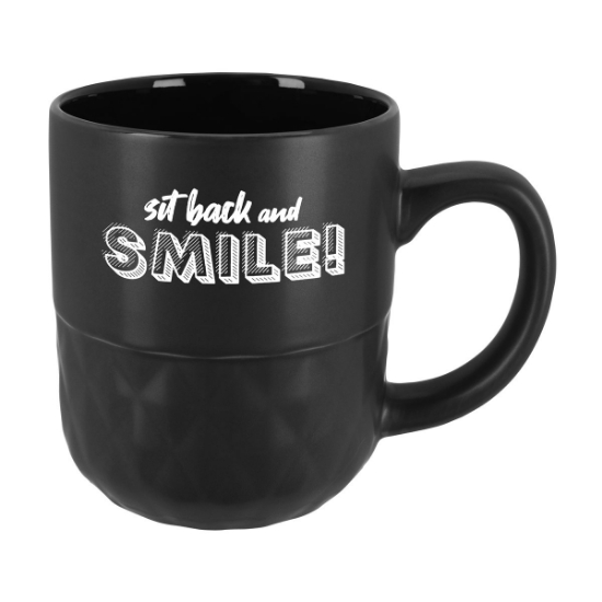 Good Value™ Coffee Mug with Facet Texture - 16 oz. - Black