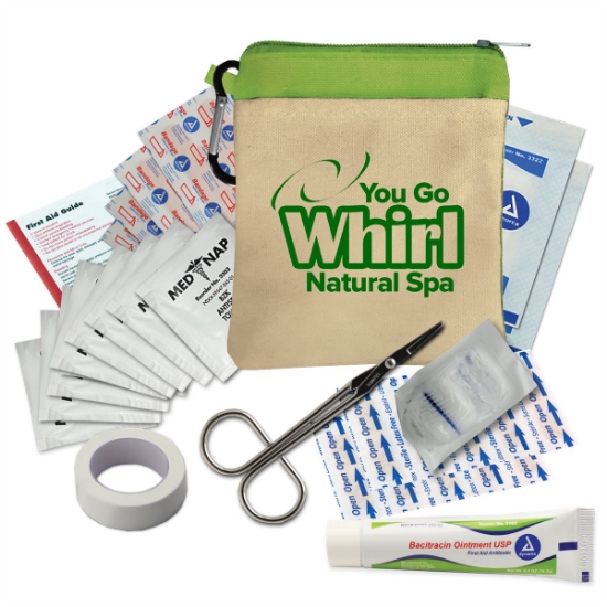 Garyline® Canvas Zipper Pouch First Aid Kit ? 44 Piece - Naturallimewithgreen