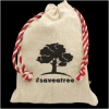 Garyline® Handy Canvas Drawstring Pouch - Natural with Red
