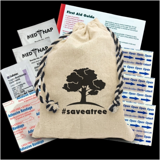 Garyline® Handy Canvas First Aid Kit ? 11 Piece - Natural with Black