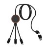 Bamboo 5-in-1 Charging Cable with Light-Up Logo - Img2