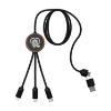 Bamboo 5-in-1 Charging Cable with Light-Up Logo - Img3