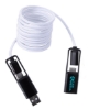 All-Over Braided Long Cable Extender - White