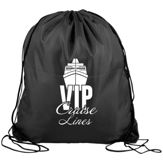 Garyline® Big Draw RPET Drawstring Backpack - Black