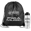 Garyline® Graduate Drawstring Backpack with 27 oz. Bottle - Black