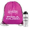 Garyline® Graduate Drawstring Backpack with 27 oz. Bottle - Hotpink