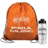 Garyline® Graduate Drawstring Backpack with 27 oz. Bottle - Orange