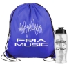 Garyline® Graduate Drawstring Backpack with 27 oz. Bottle - Royal Blue
