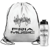 Garyline® Graduate Drawstring Backpack with 27 oz. Bottle - White