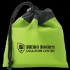 Cinch Tote 5" X 5" Drawstring Bags - Lime Green with Black Trim