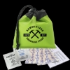 Garyline® Cinch Pouch First Aid Kit - 7 Piece - Lime Green with Black Trim
