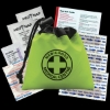 Garyline® Cinch Pouch First Aid Kit - 11 Piece - Lime Green with Black Trim